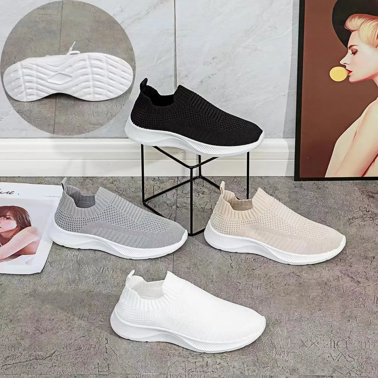 Zapatos planos™ elásticos transpirables