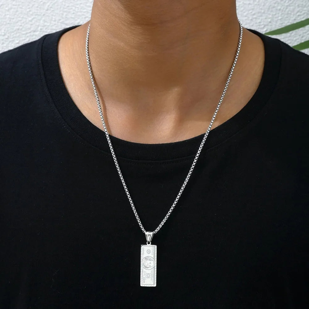 Collar con colgante de dólar estadounidense de alta calidad