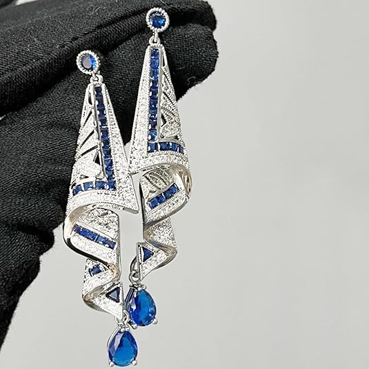 Pendientes vintage de satén