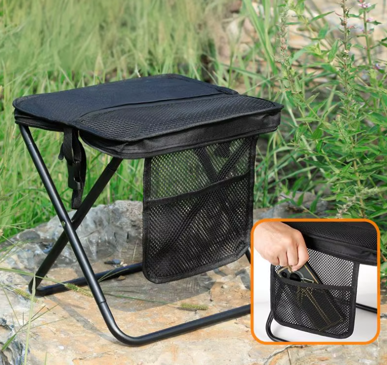 Asiento Plegable Portátil⏳: La solución práctica para largas esperas.