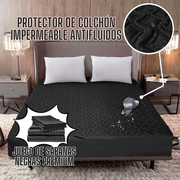 Protector Colchón Impermeable Acolchado