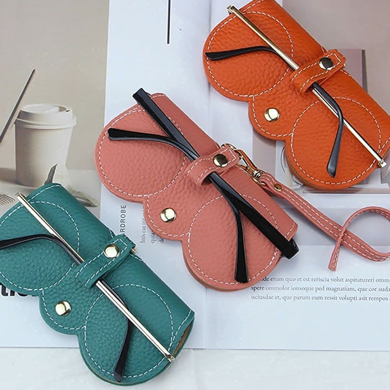 🕶️SET X2 Estuches de Anteojos de Cuero Suave – Diseño Moderno y Elegante