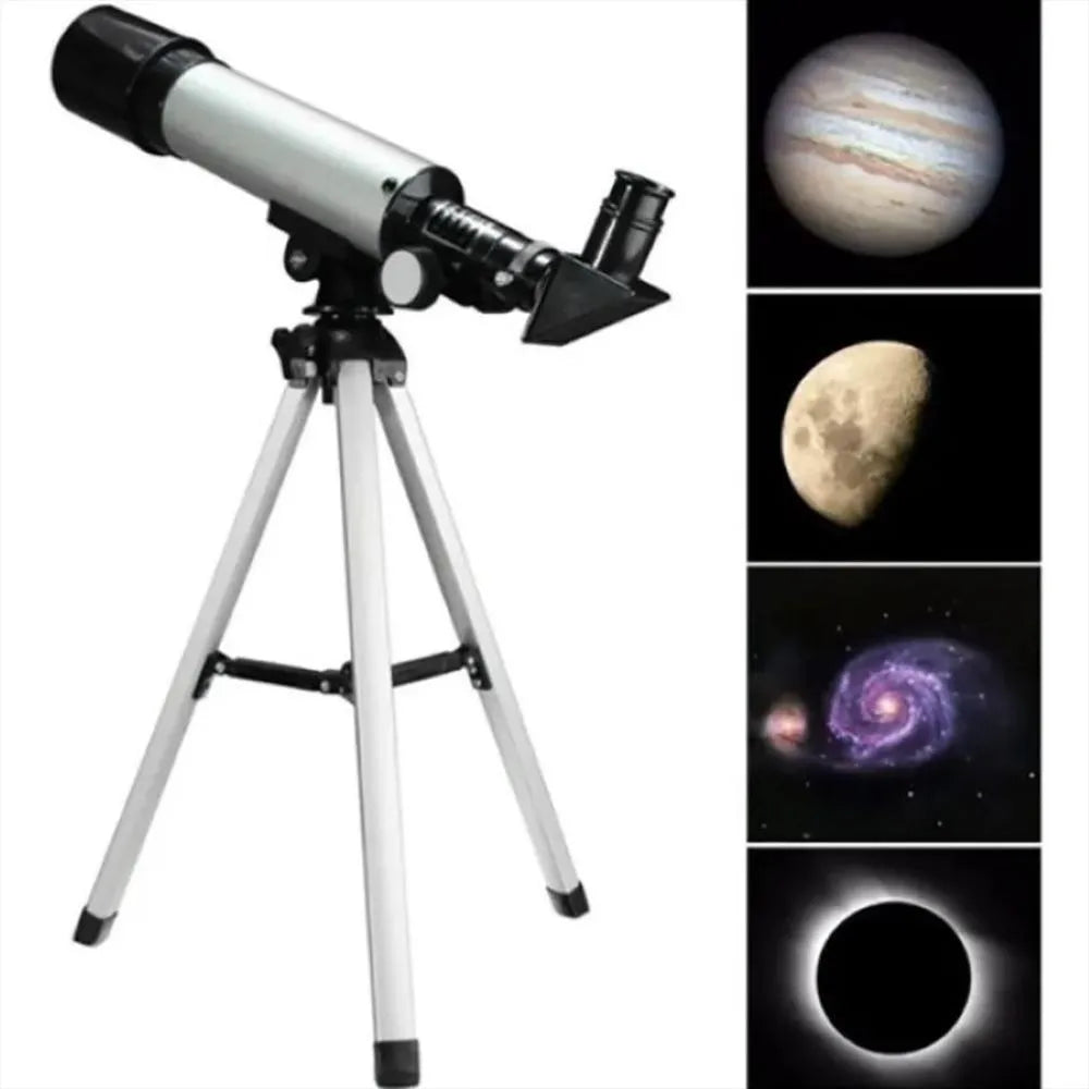 Telescopio astronómico + soporte celular