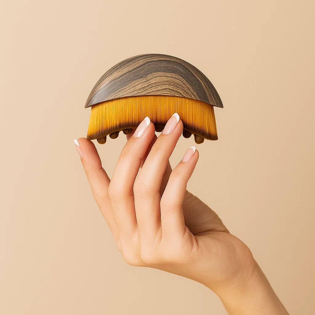 🌸 Brocha Ergonómica para Drenaje Linfático Facial