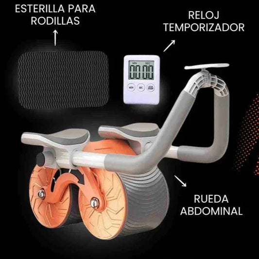 Rueda Abdominal Rebote Automático Con Te