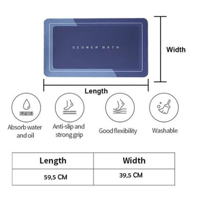 ¡ALFOMBRA DE BAÑO MOONVO™ SUPER ABSORBENTE Y ANTIDESLIZANTE!