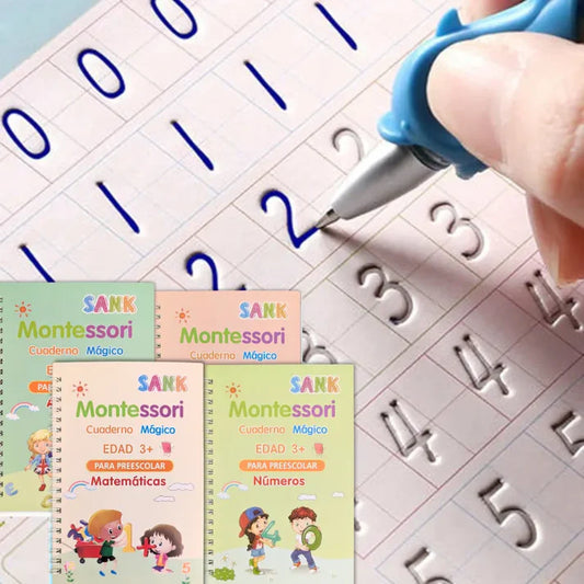 Montessori™ Libros de Caligrafía de Aprendizaje (Reutilizable)