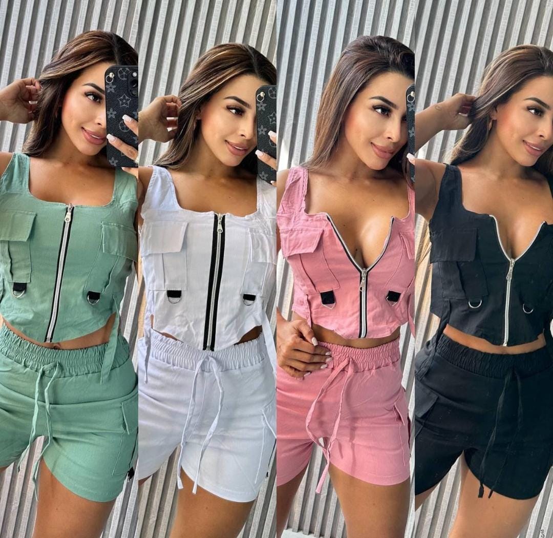 🌟🔥 Urban Chic – Set Cargo Doble Impacto 🔥🌟
