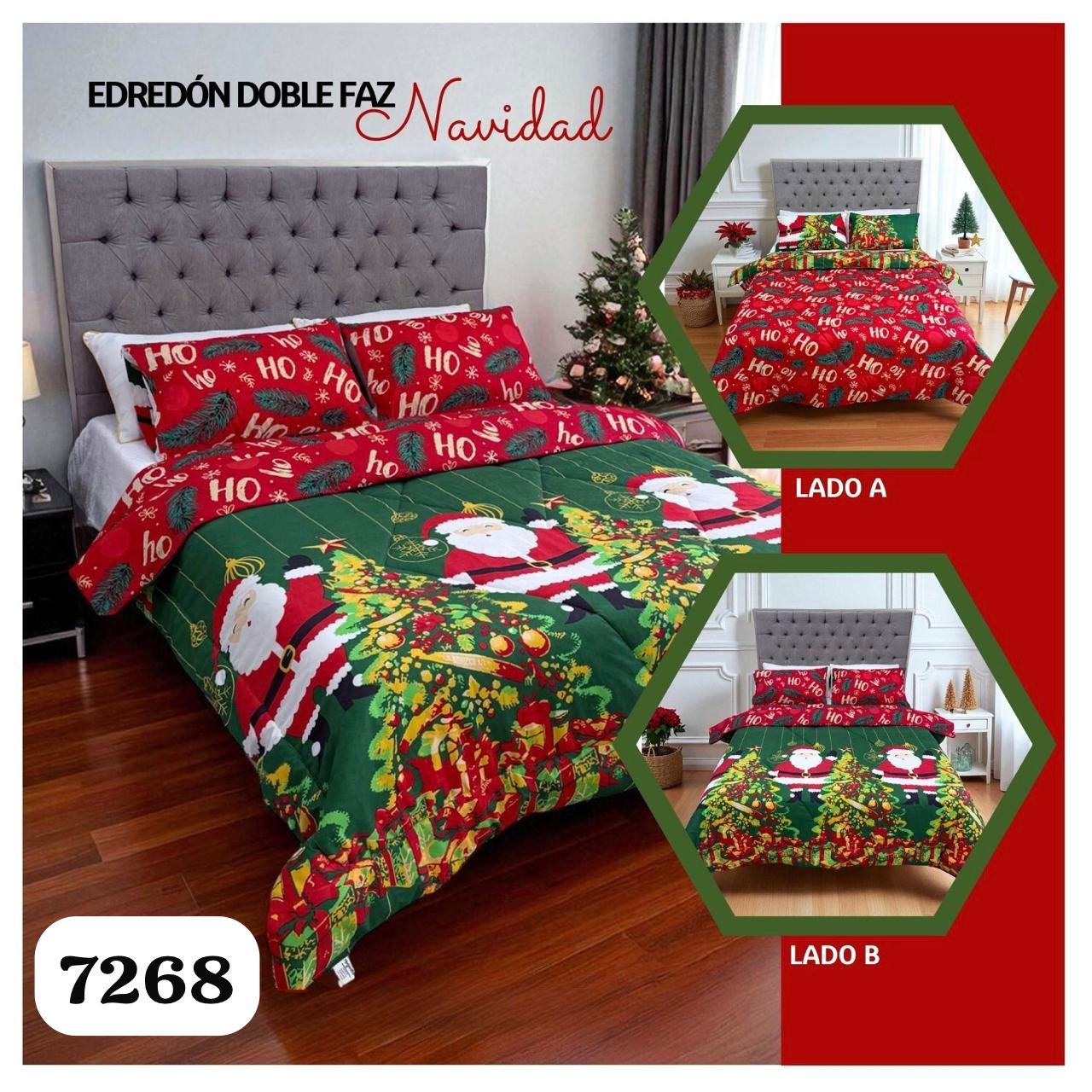 🎅✨ Edredón “Navidad Mágica Doble Faz” 🎄🛏️