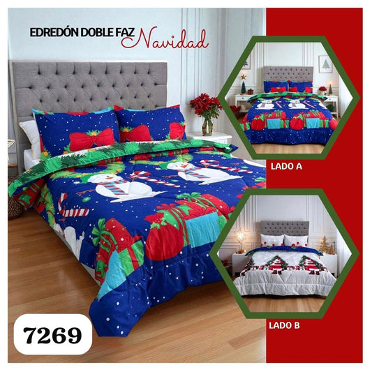 🎅✨ Edredón “Navidad Mágica Doble Faz” 🎄🛏️
