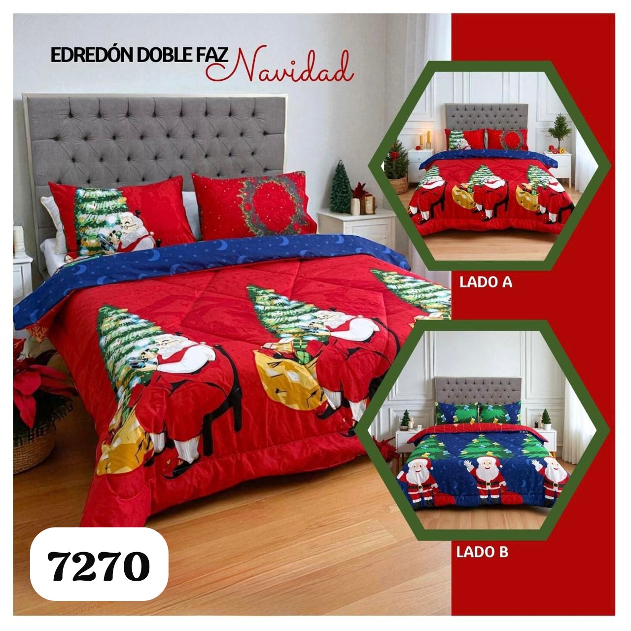 🎅✨ Edredón “Navidad Mágica Doble Faz” 🎄🛏️