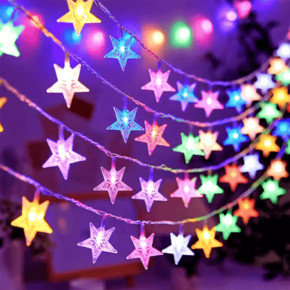 🌟 3 Metros de brillo y encanto: las luces LED estrella que transforman cualquier espacio ✨