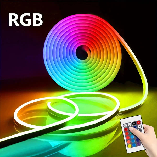 Tira Luz Led Neon RGB 5M Inteligente Con Bluetooth