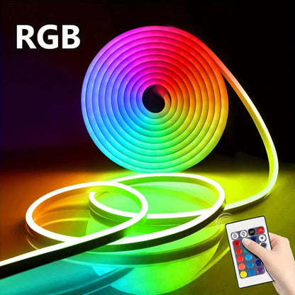 Tira Luz Led Neon RGB 5M Inteligente Con Bluetooth