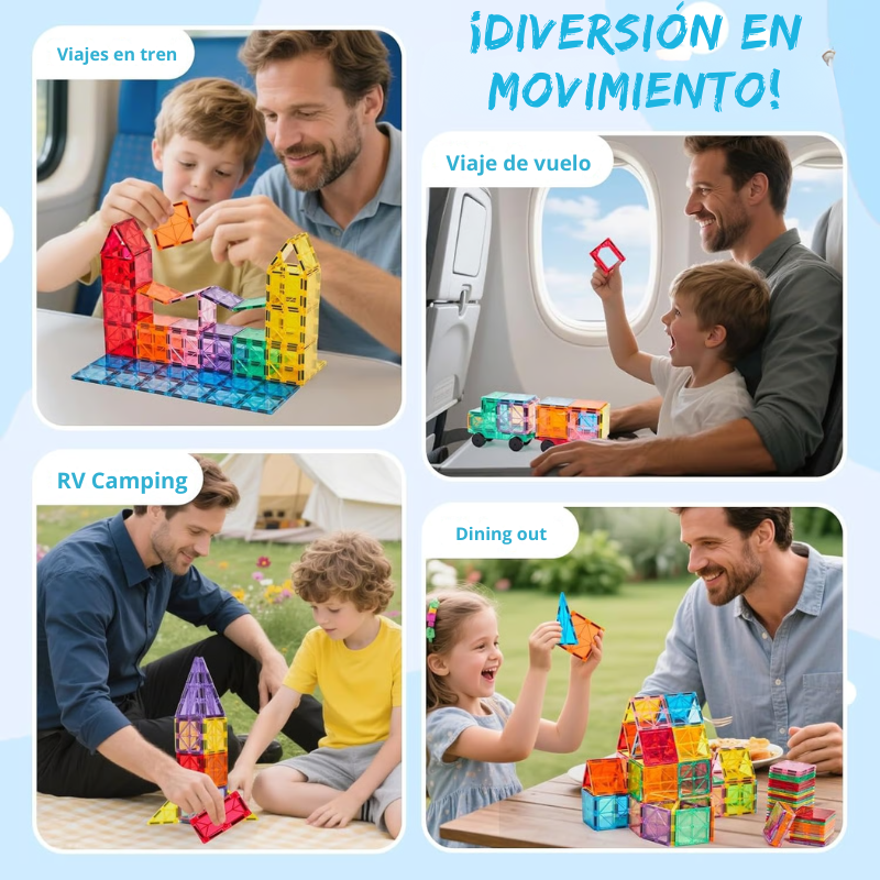 🧲✨ JUEGO MAGNÉTICO DE CONSTRUCCIÓN – KIDSHOP (73 PIEZAS)