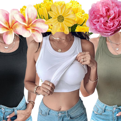 2X1 ⭐ CAMISETA SIN MANGAS CON BRASIER INTEGRADO