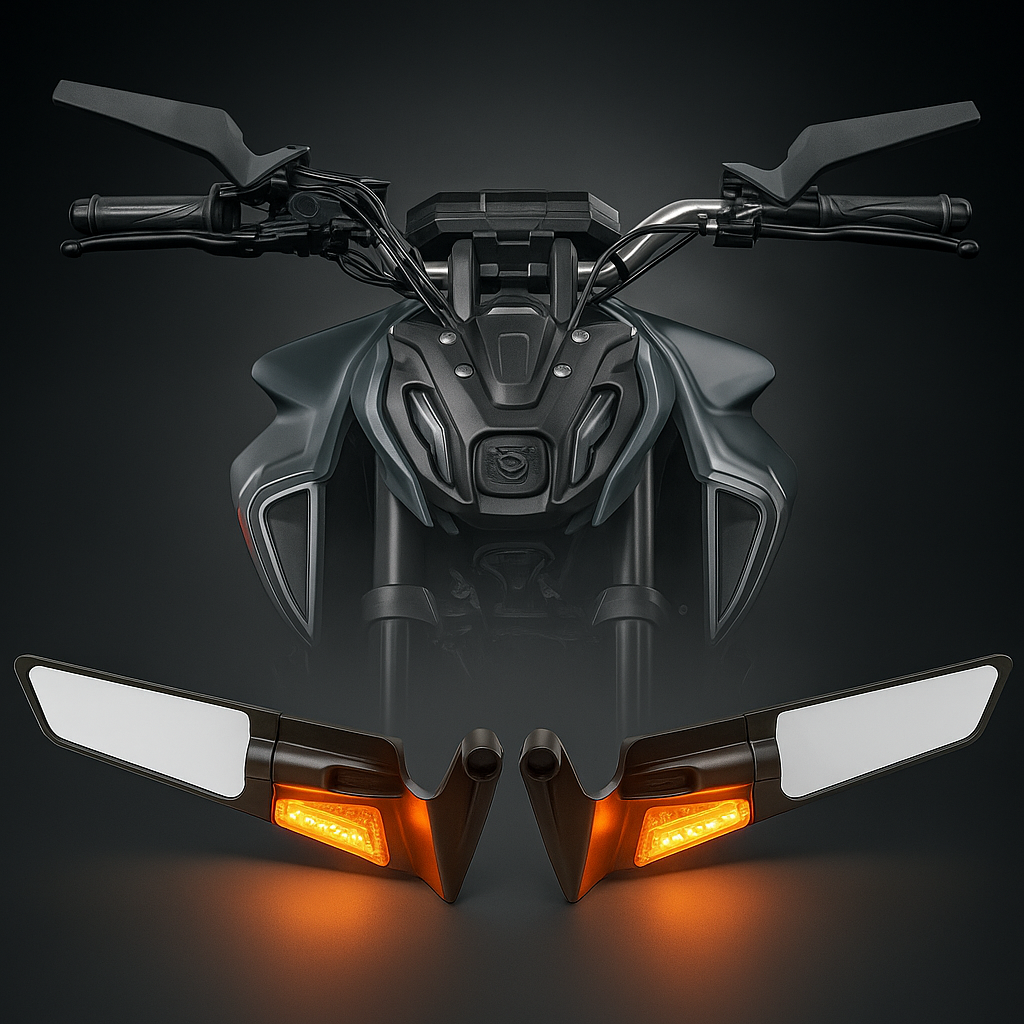 ⚡MirrorX LED -Espejo Tipo Alerón Deportivo con Direccional – Estilo y Seguridad en Uno Solo (INCLUYE EL PAR)