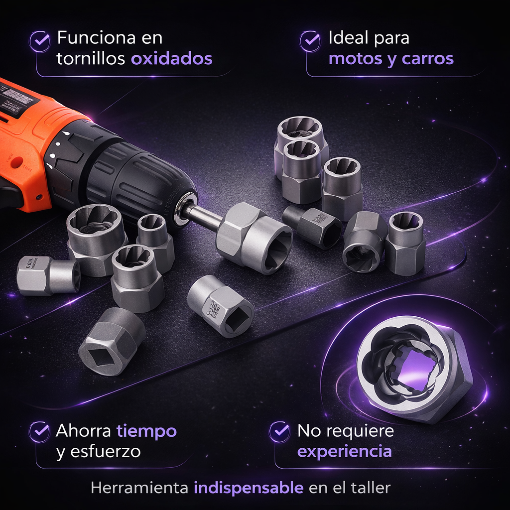 🔧 GripX Pro™ – Set Extractor 14 Piezas