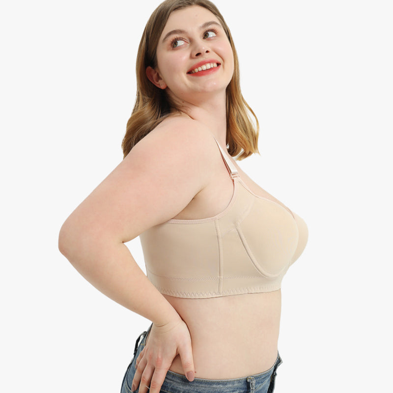 Sujetador Suavizante De Espalda De Cobertura Total SheCurve® - Negro + Beige (2 Piezas)
