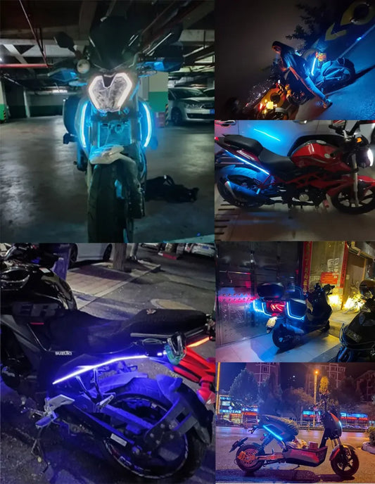 Glowride™ Direccionales Led para motos 🚨(COMBO DE 3 TIRAS)✨