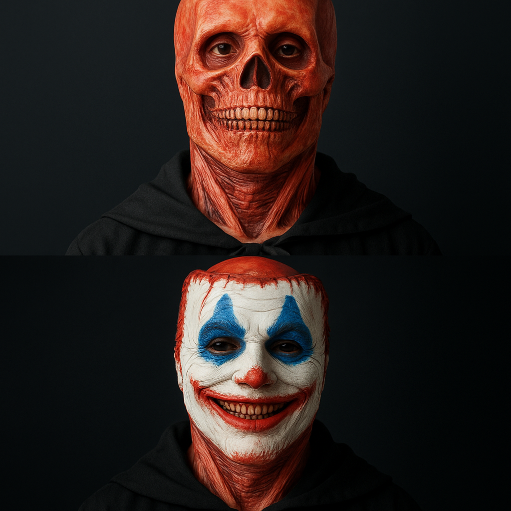 🎭 Máscara Doble Cara Joker – Dos Rostros, Un Solo Miedo