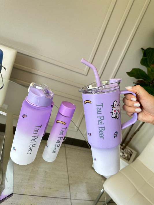 🥤VASO TRIO 𝐌𝐎𝐓𝐈𝐕𝐀𝐂𝐈𝐎𝐍𝐀𝐋 TIPO STANLEY 🥤 ✨