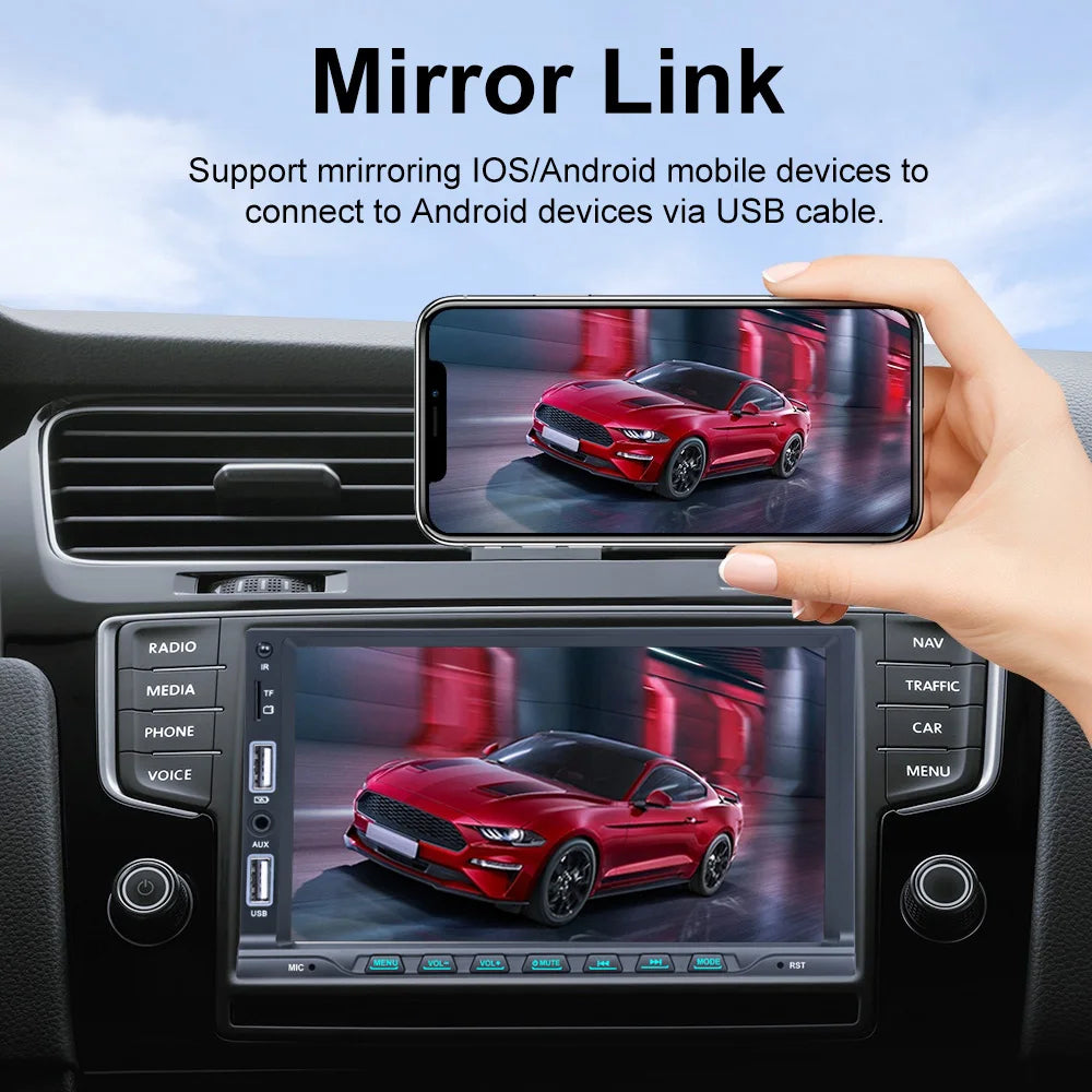 Radio Para Carro Mirror Link Tactil 7"