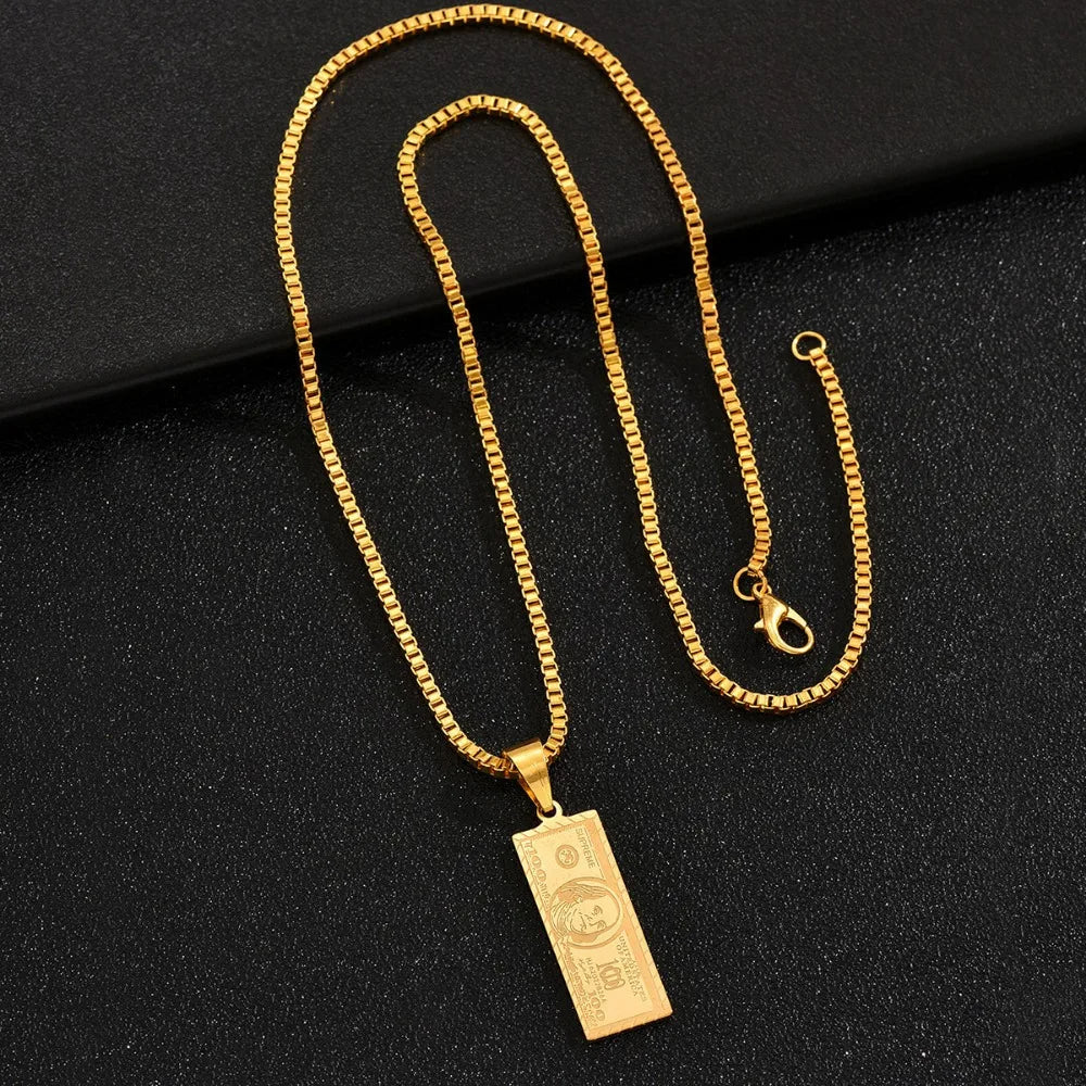 Collar con colgante de dólar estadounidense de alta calidad