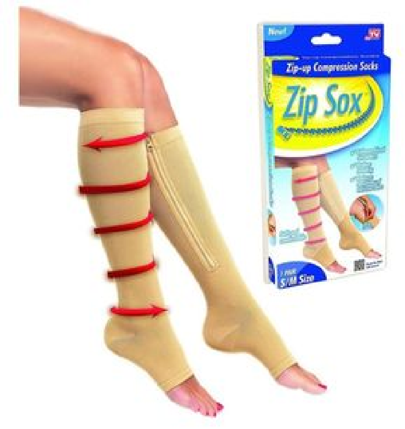 Medias Zip Sox Compresión Anti Varices