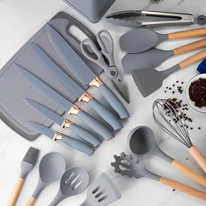 Utensilios De Cocina Con Tabla 19 Piezas