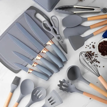 Utensilios De Cocina Con Tabla 19 Piezas