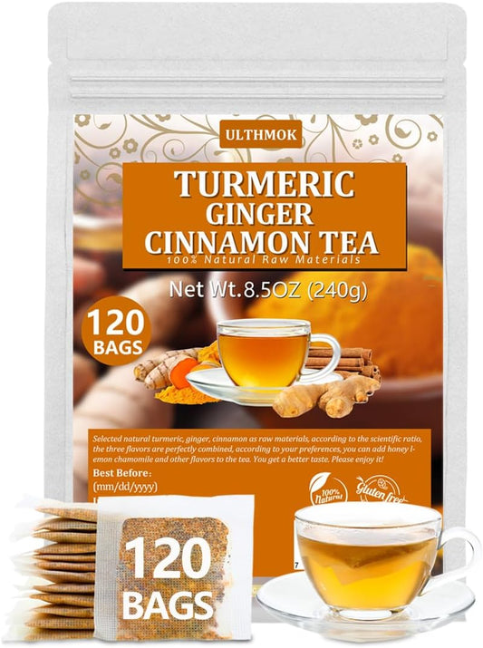 Té de cúrcuma, jengibre y canela 100 % natural