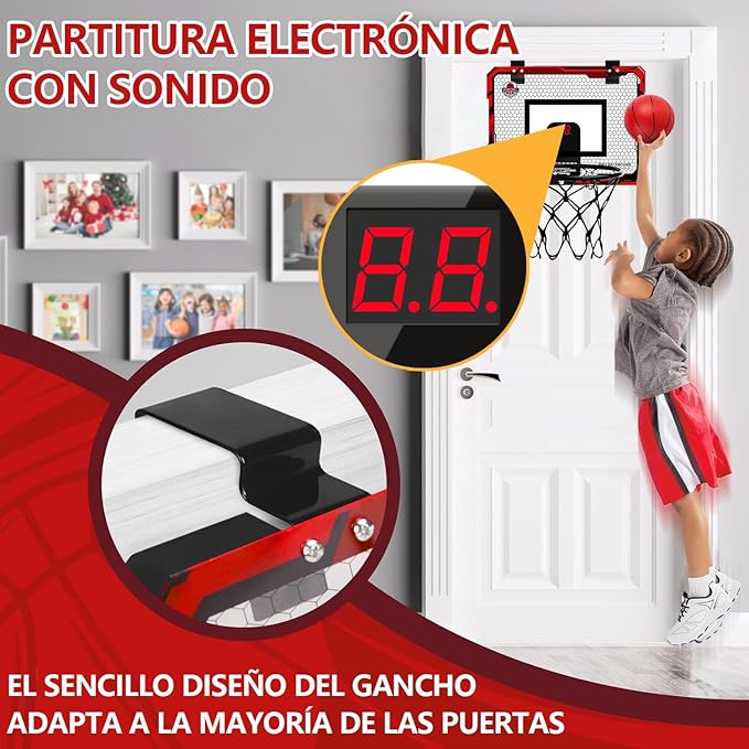 🏀 Mini Canasta de Baloncesto para Interior