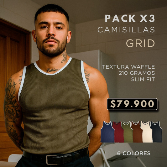 👕🔥3x1 CAMISILLA GRID - POR SOLO $79.900 COP