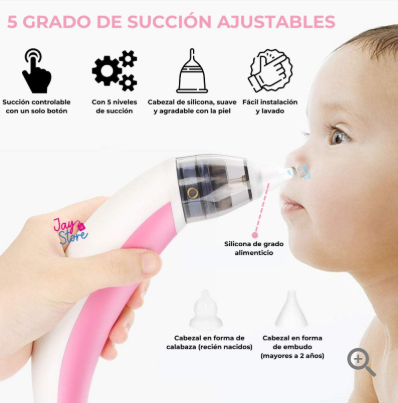 Aspirador Nasal Eléctrico para Bebé: Alivio instantáneo, respiración feliz 💕