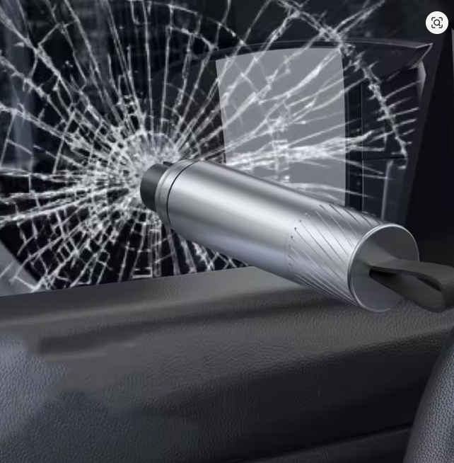 🧰 Martillo de Emergencia 2 en 1: Rompevidrios + Cortador de Cinturón