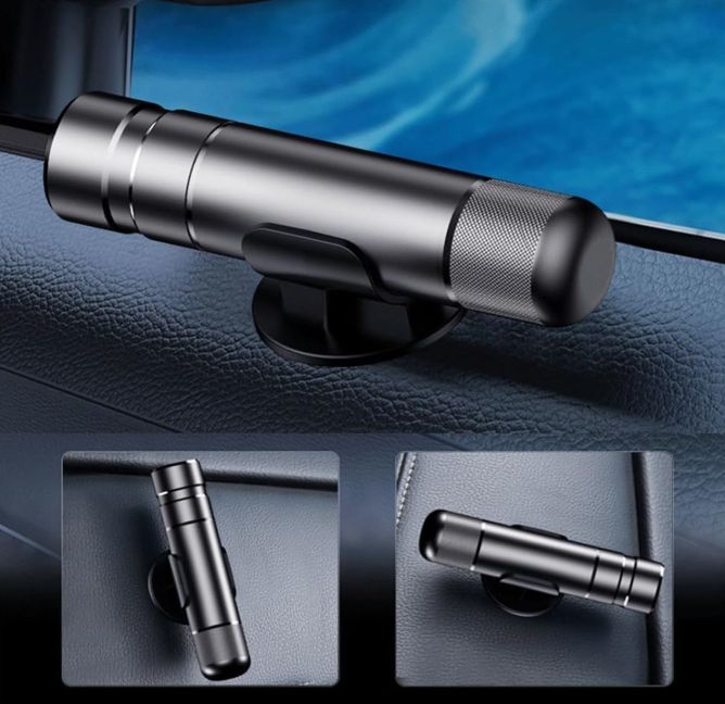 🧰 Martillo de Emergencia 2 en 1: Rompevidrios + Cortador de Cinturón