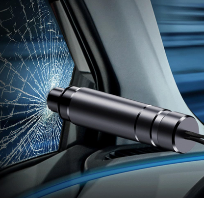 🧰 Martillo de Emergencia 2 en 1: Rompevidrios + Cortador de Cinturón