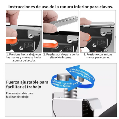 Grapadora Tapiceria Industrial 3 En 1 🔩 ¡Potencia, Precisión y Versatilidad en una sola herramienta!