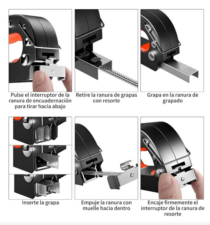 Grapadora Tapiceria Industrial 3 En 1 🔩 ¡Potencia, Precisión y Versatilidad en una sola herramienta!
