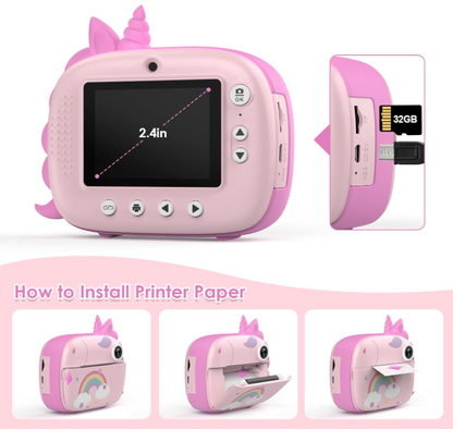 🎀 CAMARA IMPRESORA para Niños – ¡Captura, imprime y sonríe al instante!