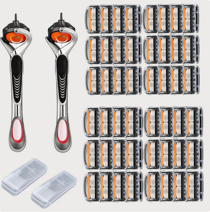 🔥 Cuchillas Premium de Afeitado – Pack 48 Unidades + Mango Gratis