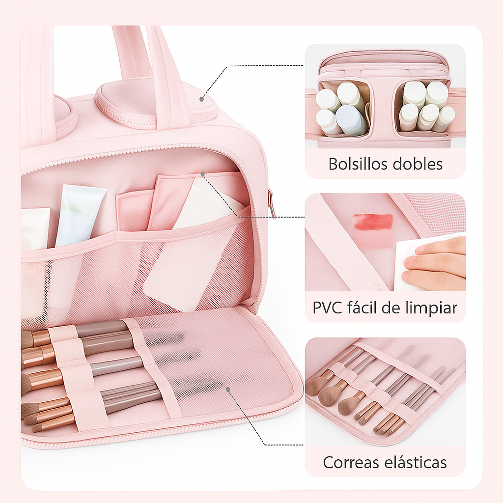 LumiBag: Bolsa cosmética de viaje premium🌸💄