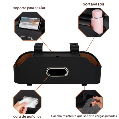 🔥🚘ORGANIZADOR PAR AAUTO 3 EN 1:  ¡mantenga su vehículo limpio y organizado!