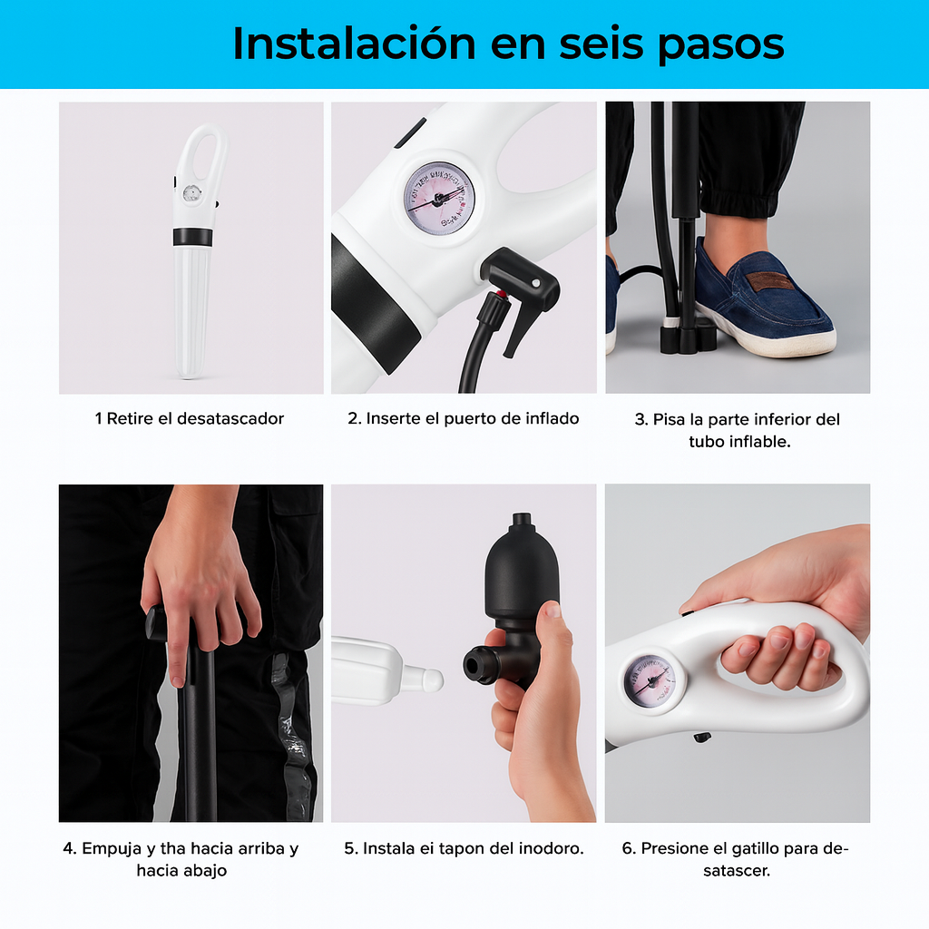 🚽💥 Bomba Destapadora de Alta Potencia – Adiós a Cualquier Obstrucción