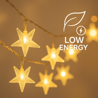 🌟 3 Metros de brillo y encanto: las luces LED estrella que transforman cualquier espacio ✨