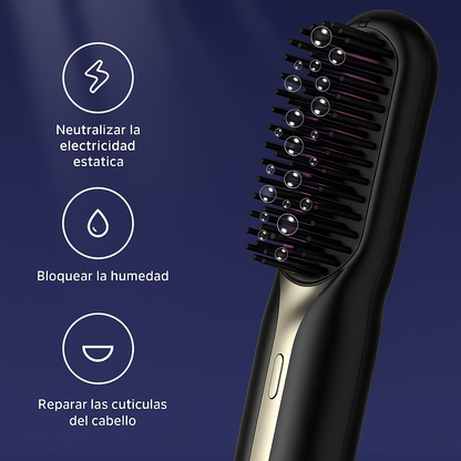 🌸 Cepillo Alisador Portátil: Cabello liso en minutos, estés donde estés