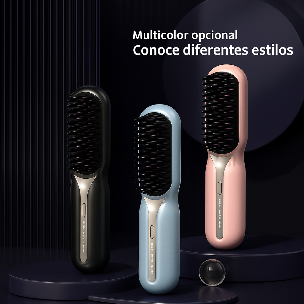 🌸 Cepillo Alisador Portátil: Cabello liso en minutos, estés donde estés