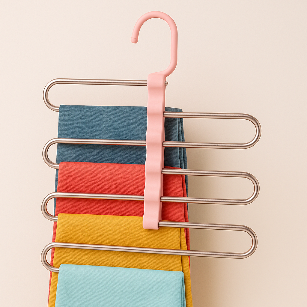 ✨GANCHO AHORRADOR DE ESPACIO ¡Multiplica el espacio de tu clóset en segundos!🧺