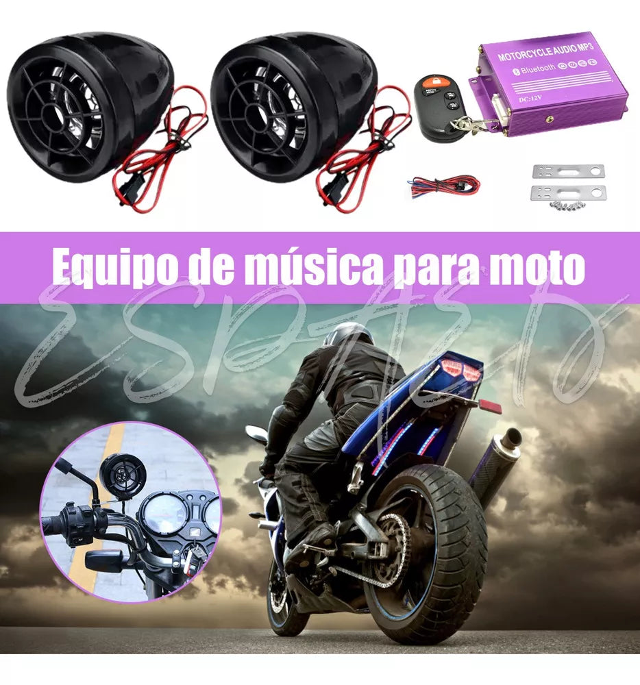 Antirrobo Estéreo Moto Alarma Mp3